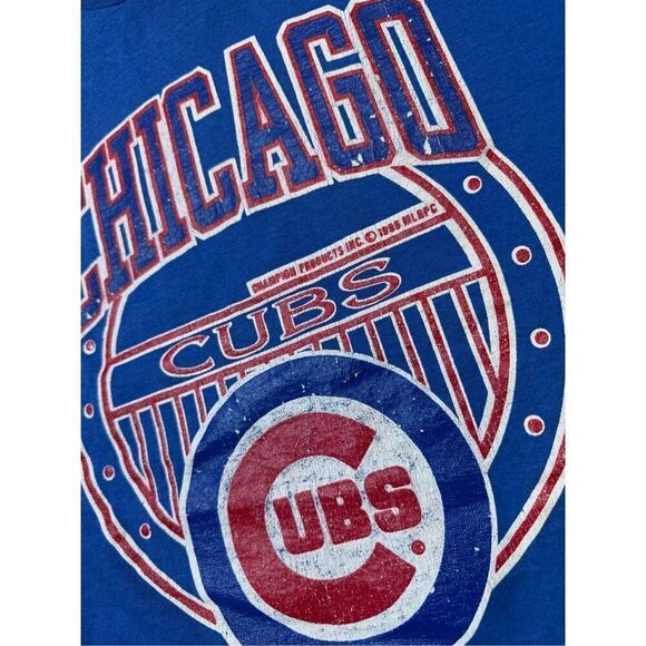 Fits size L - Vintage 1990s Single Stitch Chicago Cubs Screen stars Tshirt - Picture 2 of 9